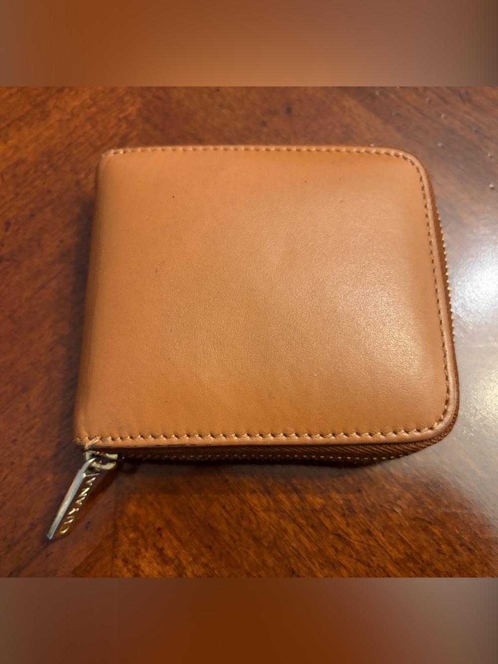 Cuyana Leather Zip Wallet - Tan